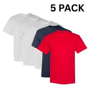 Hanes Men's Ecosmart Assorted Colors Crew T-Shirts, Small, 5 Pack